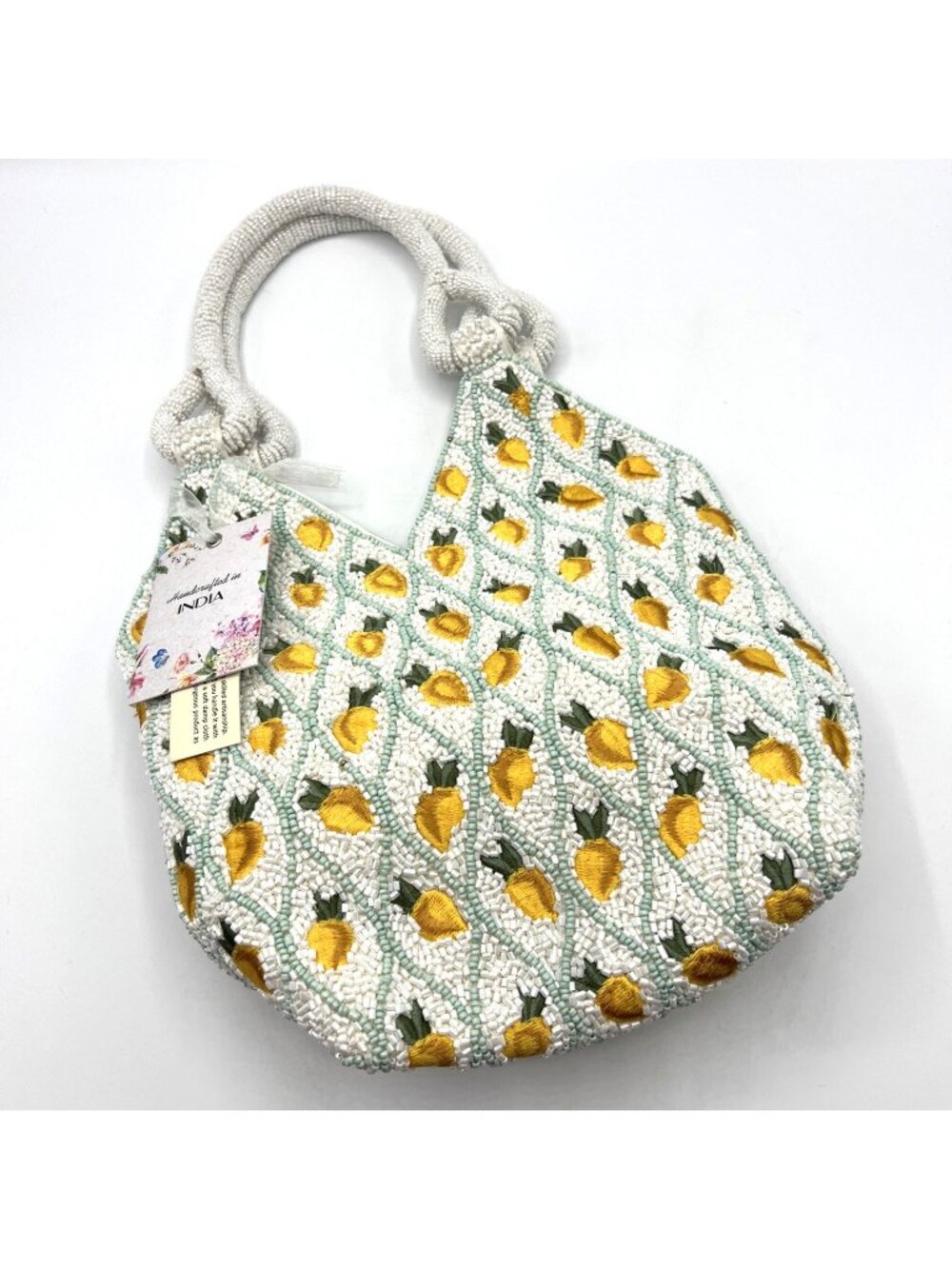 TJMaxx Lemon Beaded Shoulder Bag All Over Print Purse Viral TikTok NWT